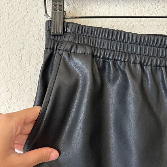 MADEWELL Vegan Leather Track Trousers High Rise in Black - Picture 4 of 16